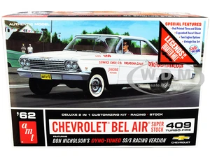 Skill 2 Model Kit 1962 Chevrolet Bel Air Super Stock 409 Turbo-Fire Don Nicholsons 2-in-1 Kit "Legends of the Quarter Mile" 1/25 Scale Model by AMT