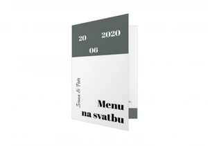 Fotopřání Menu na svatbu, 10x20 cm