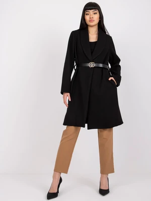 Black coat with Luna belt