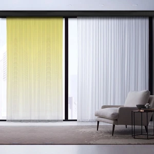 Žlto-biely záves Cipcici, 260 x 140 cm