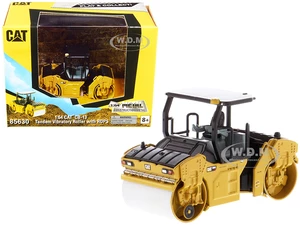 CAT Caterpillar CB-13 Tandem Vibratory Roller with ROPS "Play &amp; Collect" Series 1/64 Diecast Model by Diecast Masters