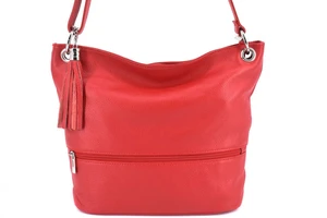 Dámská kožená kabelka crossbody Arteddy - červená