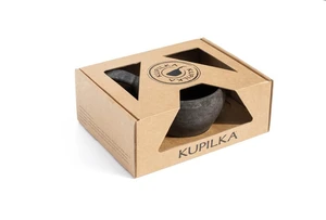 Kupilka dárková sada KUKSA 210 ml + talíř + čajová lžička - Kelo (BLACK)