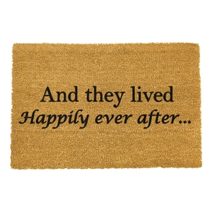 Rohožka z prírodného kokosového vlákna Artsy Doormats Happily Ever After, 40 x 60 cm