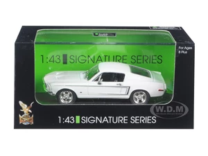 1968 Ford Mustang GT White  Signature Series 1/43 Diecast Car by Road Signature