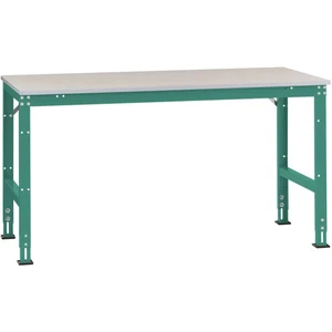 Manuflex AU4027.0001 UNIVERSAL štandardný pracovný základný stôl s plastovou doskou, ŠxHxV = 1250x600x760-870 mm  Farba: