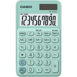Casio SL-310UC-GN vrecková kalkulačka zelená Displej (počet miest): 10 solárny pohon, na batérie (š x v x h) 70 x 8 x 11