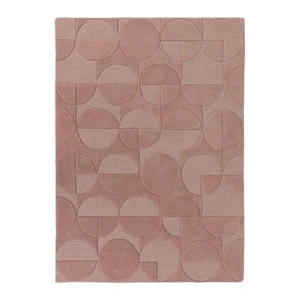 Ružový koberec z vlny Flair Rugs Gigi, 160 × 230 cm
