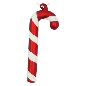 Červená sklenená vianočná ozdoba Green Gate Candy Cane