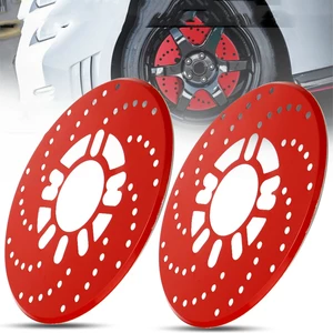 2PCS Aluminium Car Wheel Refitting Brake Disc Cover Vehicle Decorative Rotor Cross Drilled