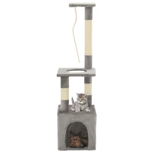 [EU Direct] vidaxl 170602 Cat Tree with Sisal Scratching Posts 109 cm Scratcher Tower Home Furniture Climbing Frame Toy