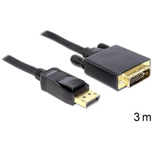 Delock DisplayPort / DVI káblový adaptér #####DisplayPort Stecker, #####DVI-D 24+1pol. Stecker 3.00 m čierna 82592  ####
