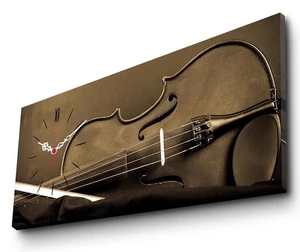 Obraz s hodinami Violin 30x70 cm