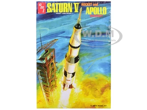 Skill 2 Model Kit Saturn V Rocket and Apollo Spacecraft 1/200 Scale Model by AMT