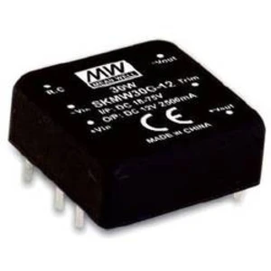 DC/DC měnič napětí, SMD Mean Well DKMW30F-12, 12 V/DC, 12 V/DC, 1250 mA, 30 W, Počet výstupů 2 x