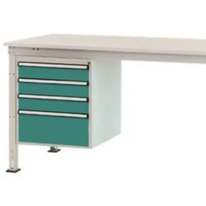 Manuflex ZB4813.0001 Vestavné pouzdro, Nutzhohe stacionárně 500 mm s 4 šuplíky. Pro stolní hloubka 1000 mm