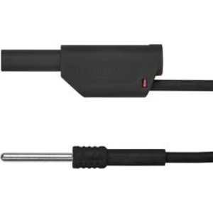 Schützinger AL 8323 / 1 / 100 / SW adaptérový kabel [zástrčka 4 mm - zástrčka 4 mm] černá