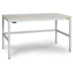 Manuflex LC3913.7035 ESD pracovní stůl CANTOLAB speciální s kaučuk, Šxhxv = 1600 x 800 x 752-952 mm