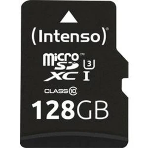 Paměťová karta microSDXC, 128 GB, Intenso Professional, Class 10, UHS-I, vč. SD adaptéru