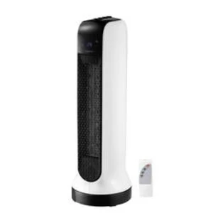 PTC sloupový topný ventilátor Sygonix PTC LED Tower Oszilier SY-4537100, 15 m², 1000 W, 1800 W, bílá