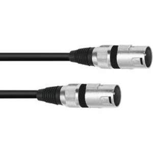 Kabelový adaptér Omnitronic 3022075A [1x XLR zástrčka 3pólová - 1x XLR zástrčka 3pólová], 0.20 m, černá