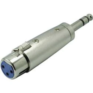 XLR adaptér Kash 55035, XLR zásuvka - jack zástrčka 6,3 mm, stereo, pólů 3, 1 ks