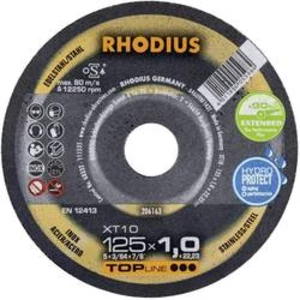 Řezný kotouč rovný Rhodius 206163, XT10 Průměr 125 mm 1 ks