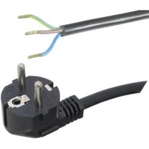 Síťový kabel Hawa, zástrčka/otevřený konec, 1,5 mm², 5 m, černá, 1008228