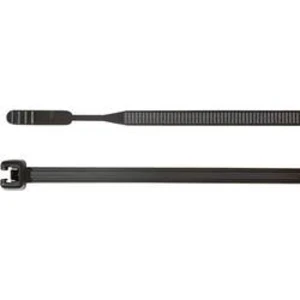 Stahovací pásky Q-serie HellermannTyton Q50R-PA66-BK-C1, 210 x 4,7 mm, 100 ks, černá