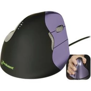 Optická Wi-Fi myš Evoluent Vertical Mouse 4 VM4S VM4S, ergonomická, černá, fialová