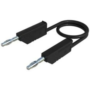 Měřicí silikonový kabel SKS Hirschmann, 1 mm², délka 0,25 m, černá