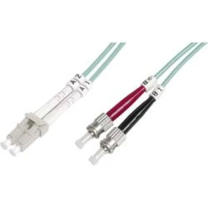 Kabel optické vlákno Digitus DK-2531-01/3 [1x zástrčka LC - 1x ST zástrčka] 50/125 µ Multimode OM3 1.00 m