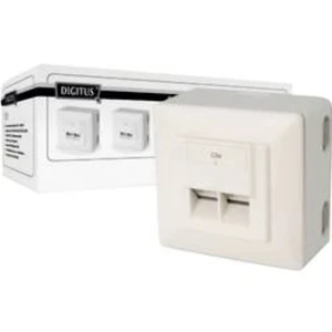 Síťová zásuvka pro povrchovou montáž 2x port, Digitus DN-9002-N