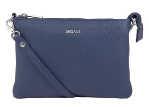 SEGALI Dámská kožená crossbody kabelka A6B Blue