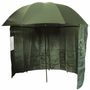 NGT Bivvy Brolly Green Brolly with Zip on Side Sheet 45''