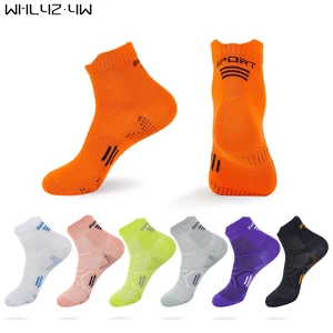 Bike Running Football Sport Man Short Socks Bright Color Cotton Thin Mesh Breathable Outdoor Basketball Travel Socks Sokken