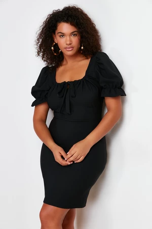 Trendyol Curve Black A-Line Mini Woven Dress
