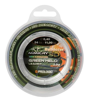 Prologic šokový vlasec mimicry green helo leader 100 m-průměr 0,60 mm / nosnost 21,3 kg