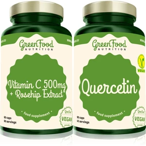 GreenFood Nutrition Quercetin + Vitamin C 500 mg sada (na podporu imunitného systému)