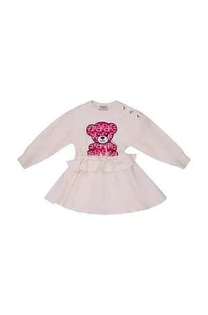 Dívčí šaty Pinko Up béžová barva, mini