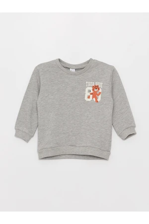 LC Waikiki Crew Neck Long Sleeve Printed Sweatshirt for Baby Boy