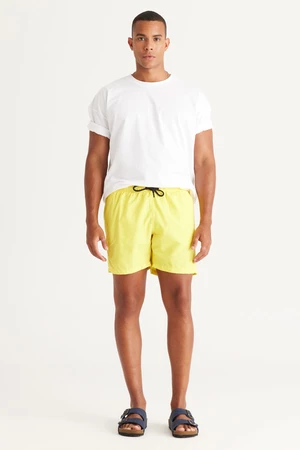 AC&Co / Altınyıldız Classics Men's Yellow Standard Fit Quick Dry Swimwear Marine Shorts.