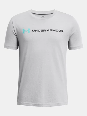 Under Armour UA B Logo Wordmarrk SS Triko dětské Šedá