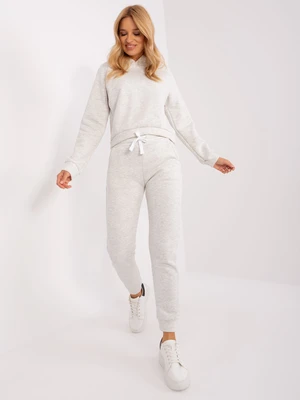 Light Grey Melange Basic Tracksuit