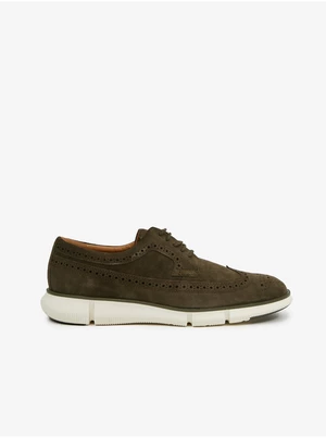 Khaki men's suede shoes Geox - Men