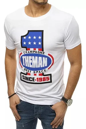 White men's T-shirt RX4406 with print