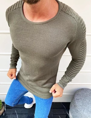 Khaki men's pullover sweater WX1606