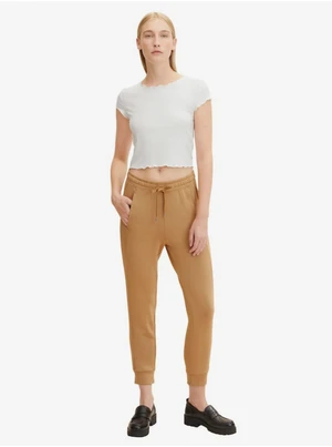 Light Brown Women's Shortened Pants Tom Tailor - Women