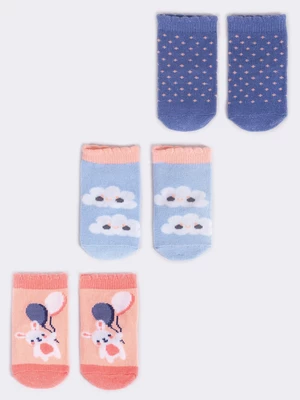 Yoclub Kids's 3Pack Baby Girl's Socks SKA-0110G-AA30-001