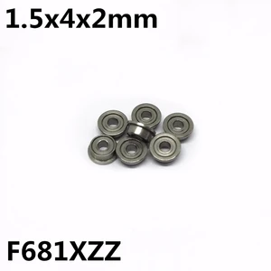 50Pcs F681XZZ 1.5x4x2 mm Flange Bearings Deep Groove Ball Bearing High Quality F681X